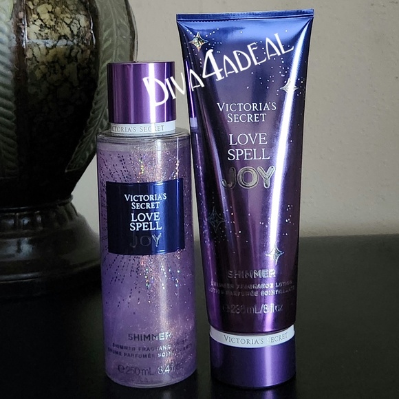 Victoria’s Secret LOVE SPELL JOY Shimmer 2PC Mist & Lotion Set - Picture 1 of 2